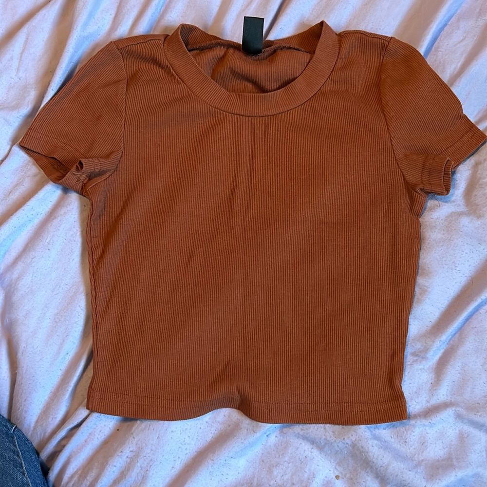 Dark orange crop top